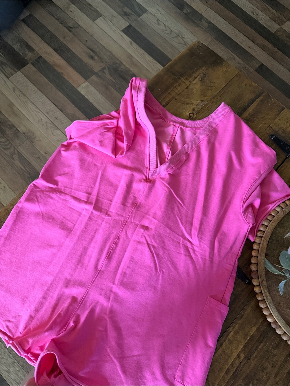 Women’s Hot Pink V-Neck Swim Cover-Up